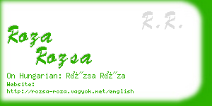 roza rozsa business card